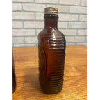 Vintage Log Cabin Syrup Bottle Bicentennial 1776-1976 Amber Bottles Liberty Bell
