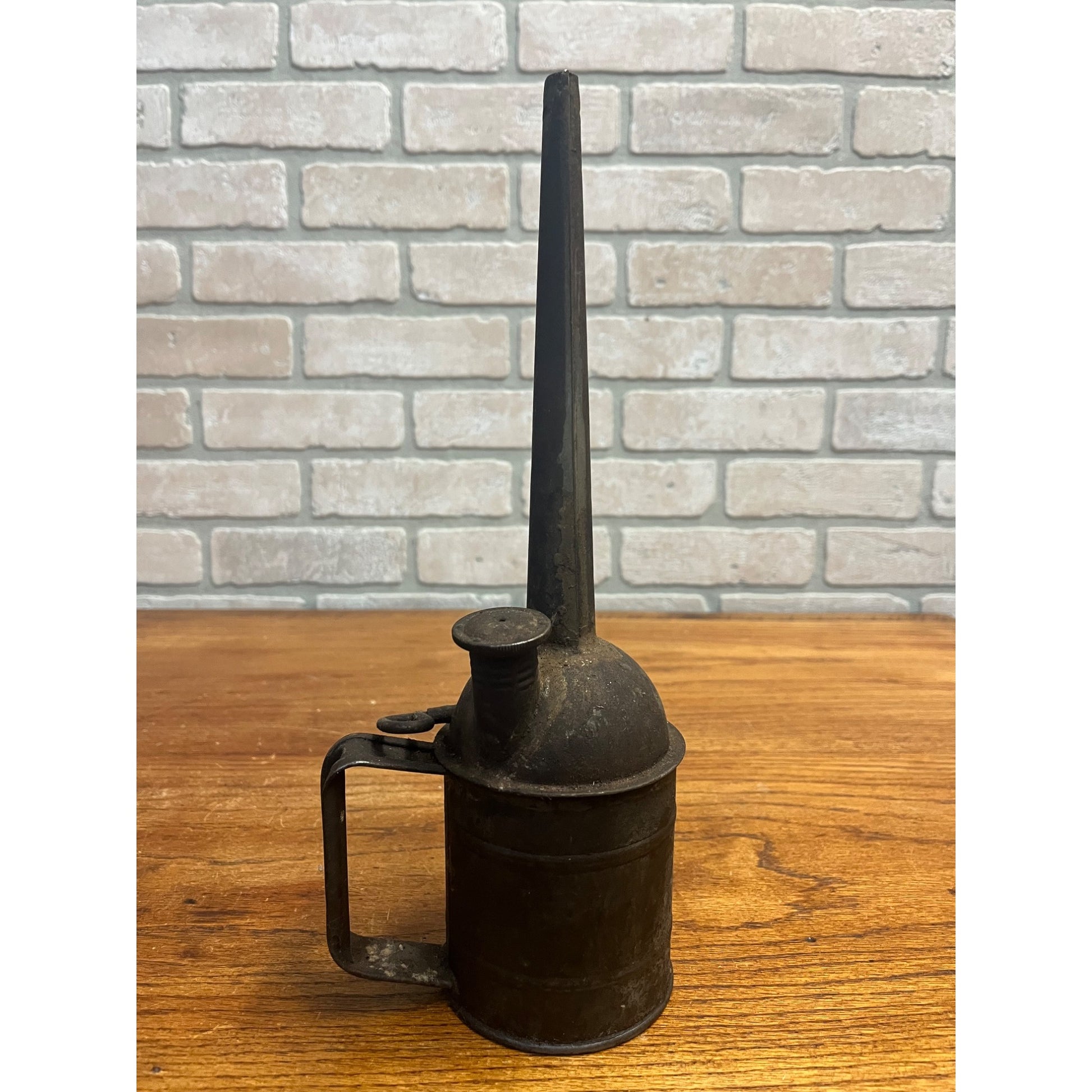 Antique 12.5" Urbana O Railroad Oil Can Long Spout Steam Locomotive Oiler