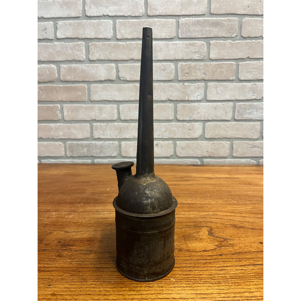 Antique 12.5" Urbana O Railroad Oil Can Long Spout Steam Locomotive Oiler