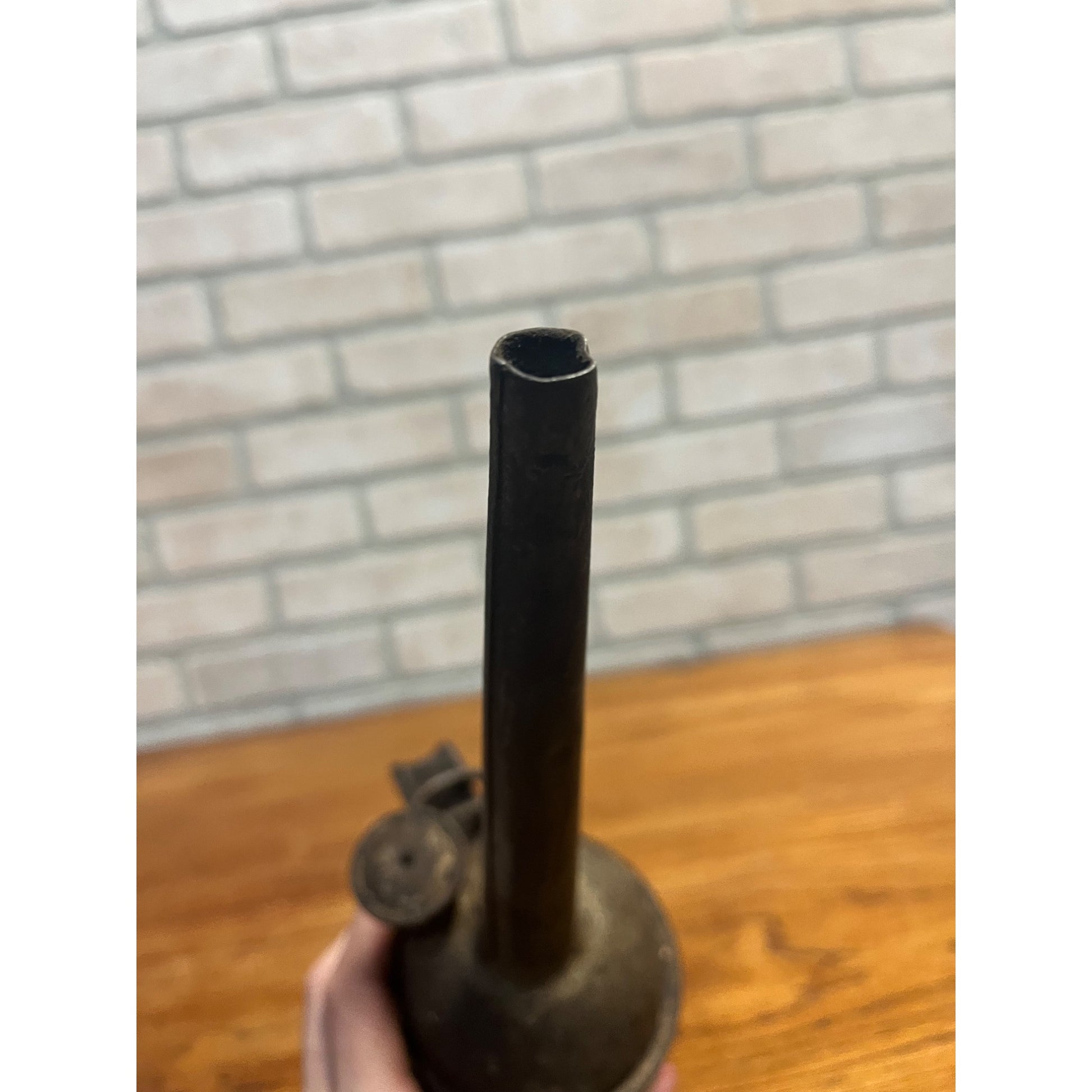 Antique 12.5" Urbana O Railroad Oil Can Long Spout Steam Locomotive Oiler