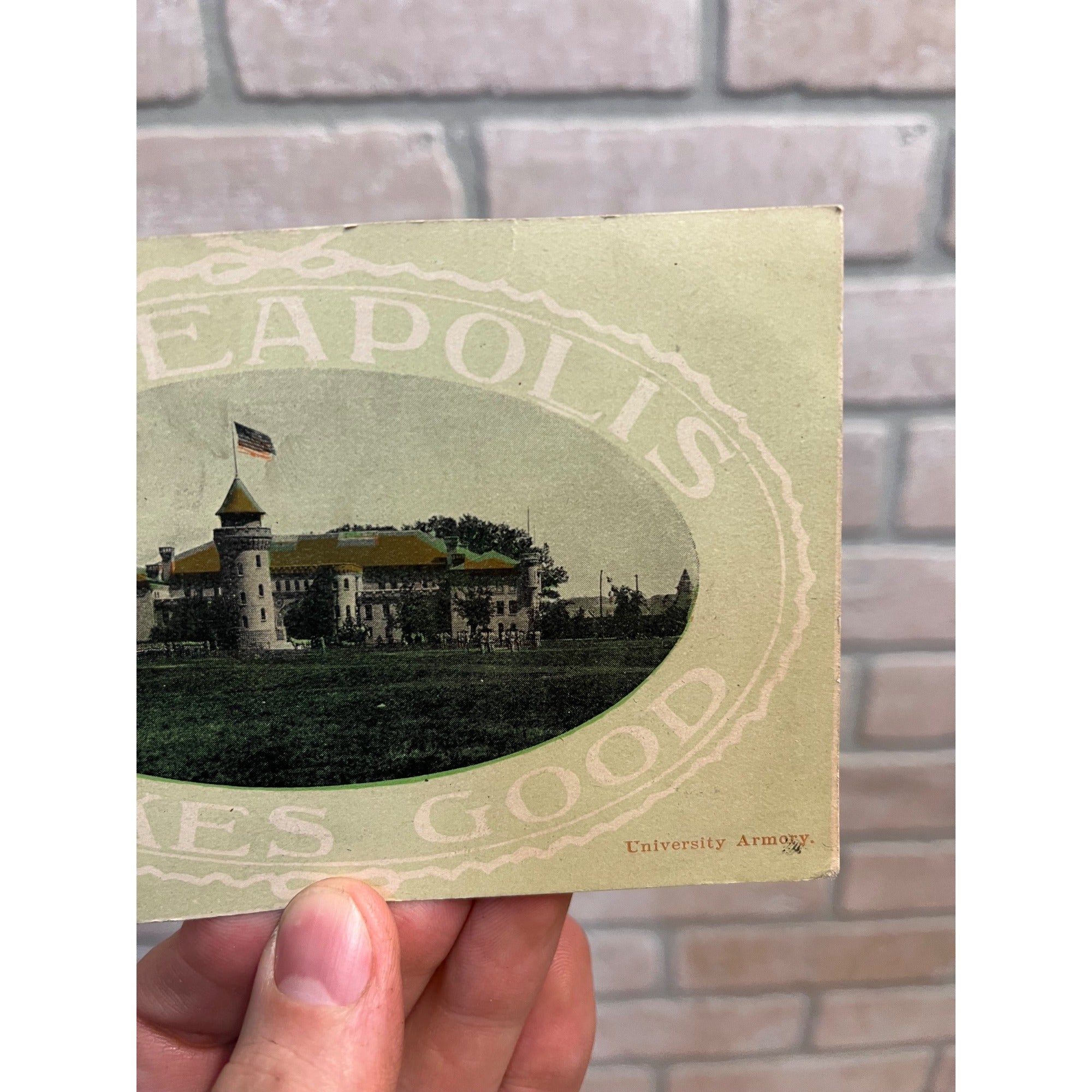 Minneapolis Makes Good Postcard Minnesota MN Minn. Cadet Drill University Armory