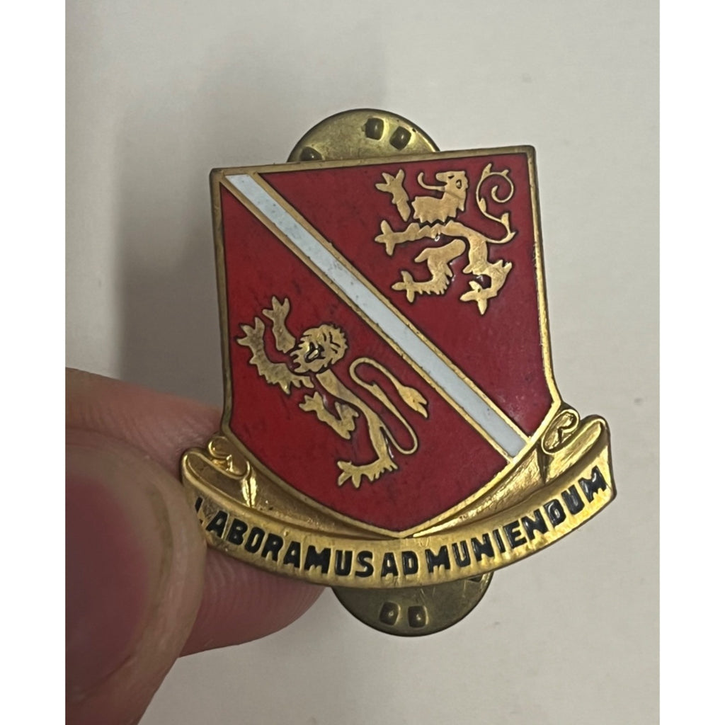 Authentic WWII US Army 291st Engineer Combat Battalion Crest DUI DI Insignia