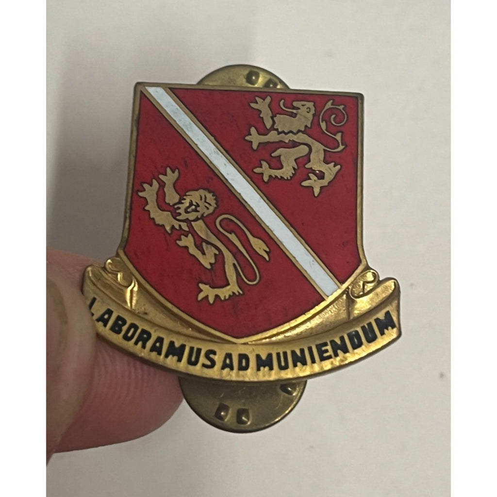 Authentic WWII US Army 291st Engineer Combat Battalion Crest DUI DI Insignia