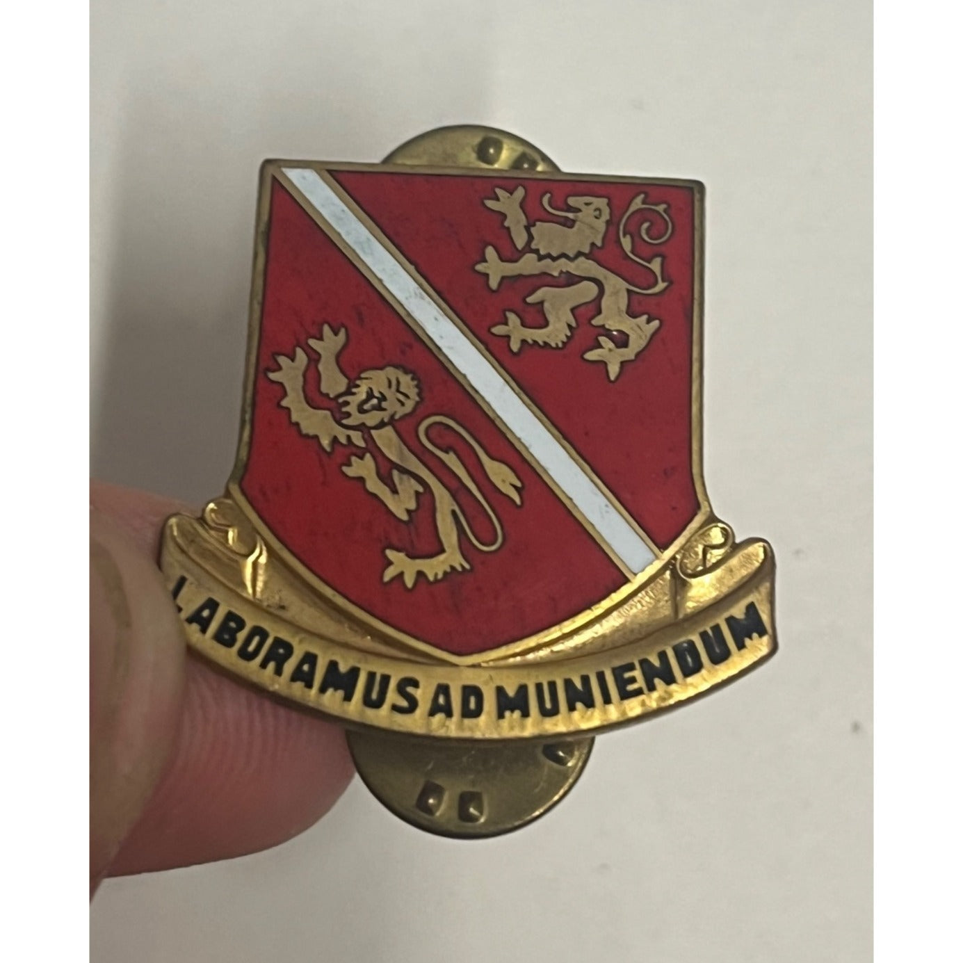 Authentic WWII US Army 291st Engineer Combat Battalion Crest DUI DI Insignia
