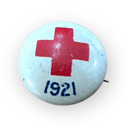 Vintage 9/16" American Red Cross White 1921 Lapel Pin