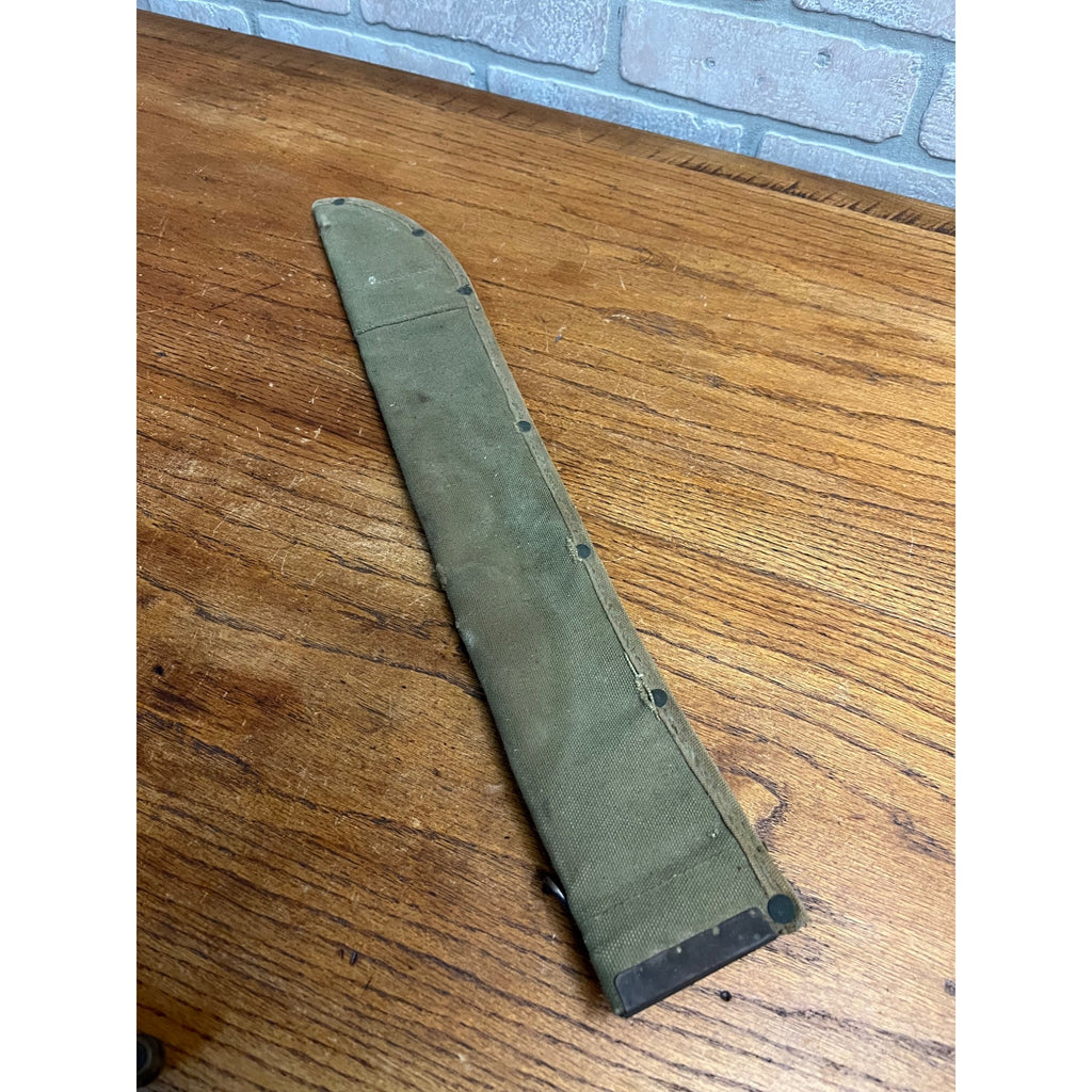 WWII Tu-Temper Machete w/ Original Sheath 1945 Contract Green Handle