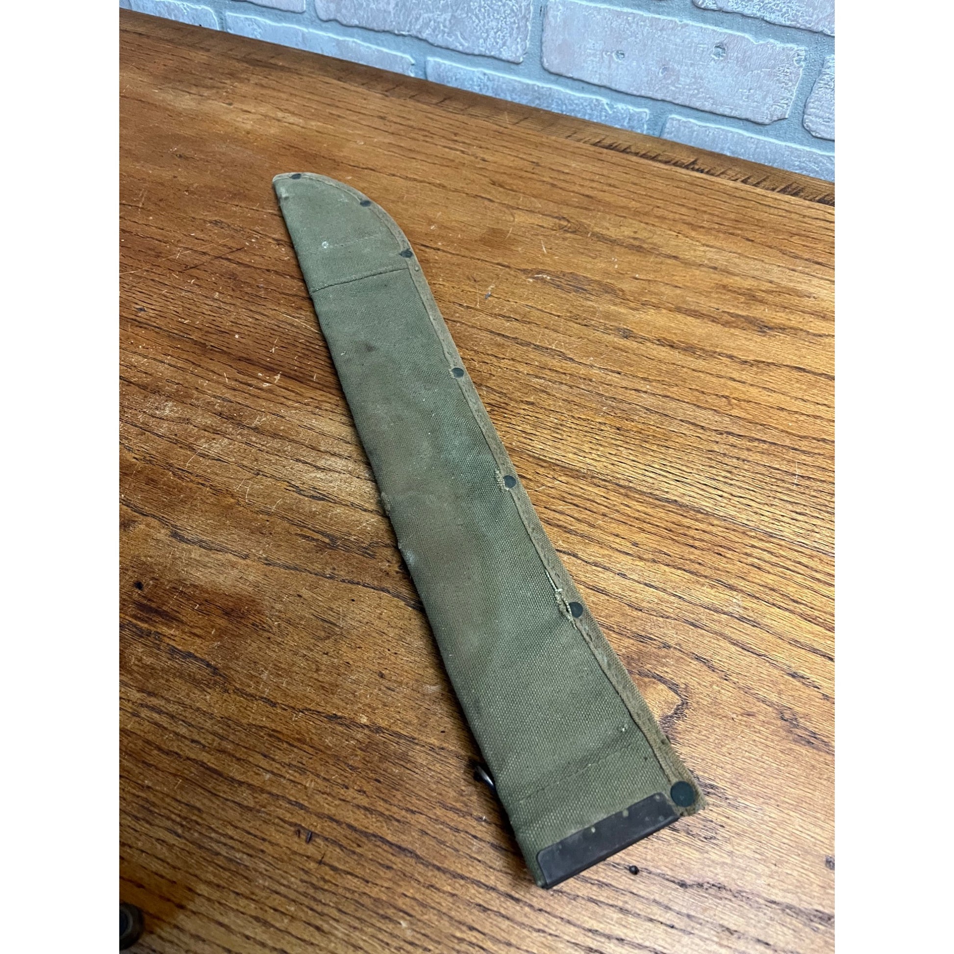 WWII Tu-Temper Machete w/ Original Sheath 1945 Contract Green Handle