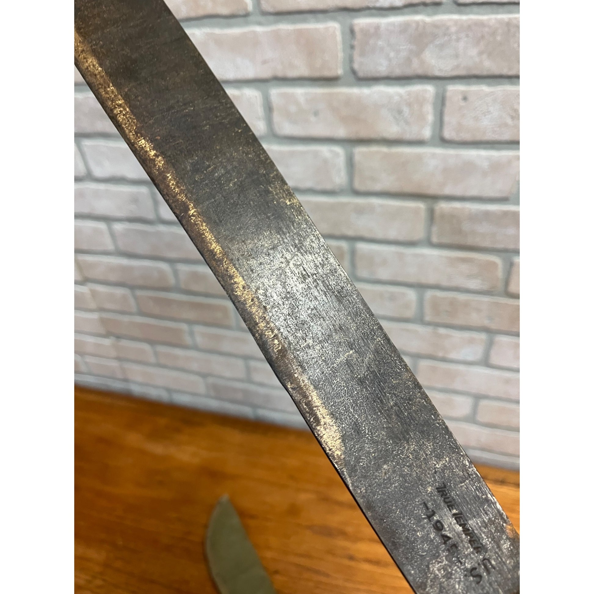 WWII Tu-Temper Machete w/ Original Sheath 1945 Contract Green Handle