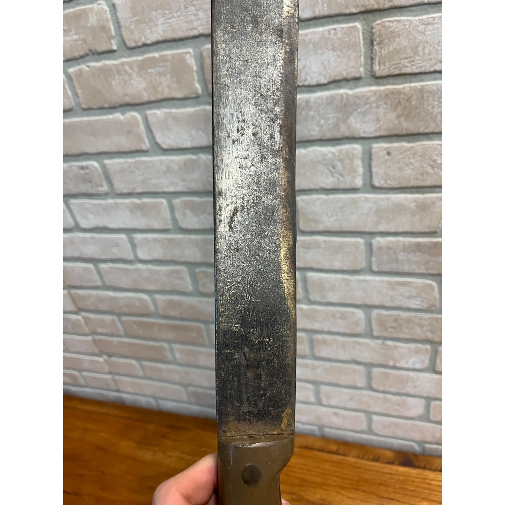 WWII Tu-Temper Machete w/ Original Sheath 1945 Contract Green Handle