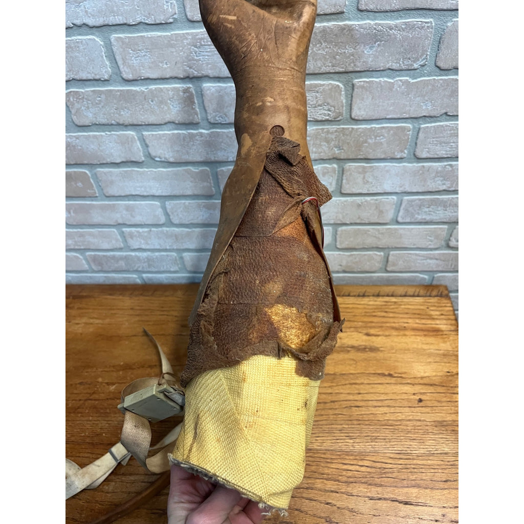 Vintage Prosthetic Arm Left Hand Mechanical Rubber Covered Medical Oddity AS-IS