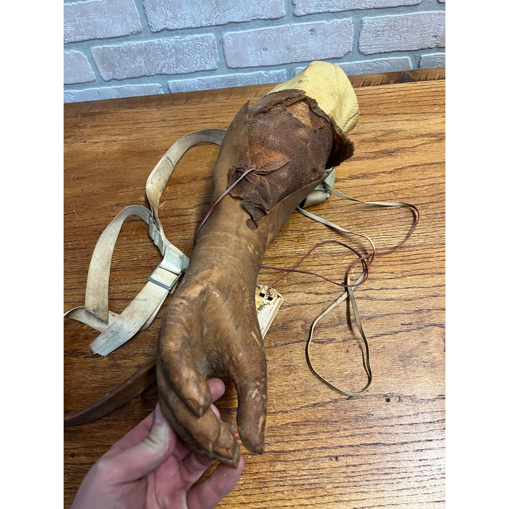 Vintage Prosthetic Arm Left Hand Mechanical Rubber Covered Medical Oddity AS-IS