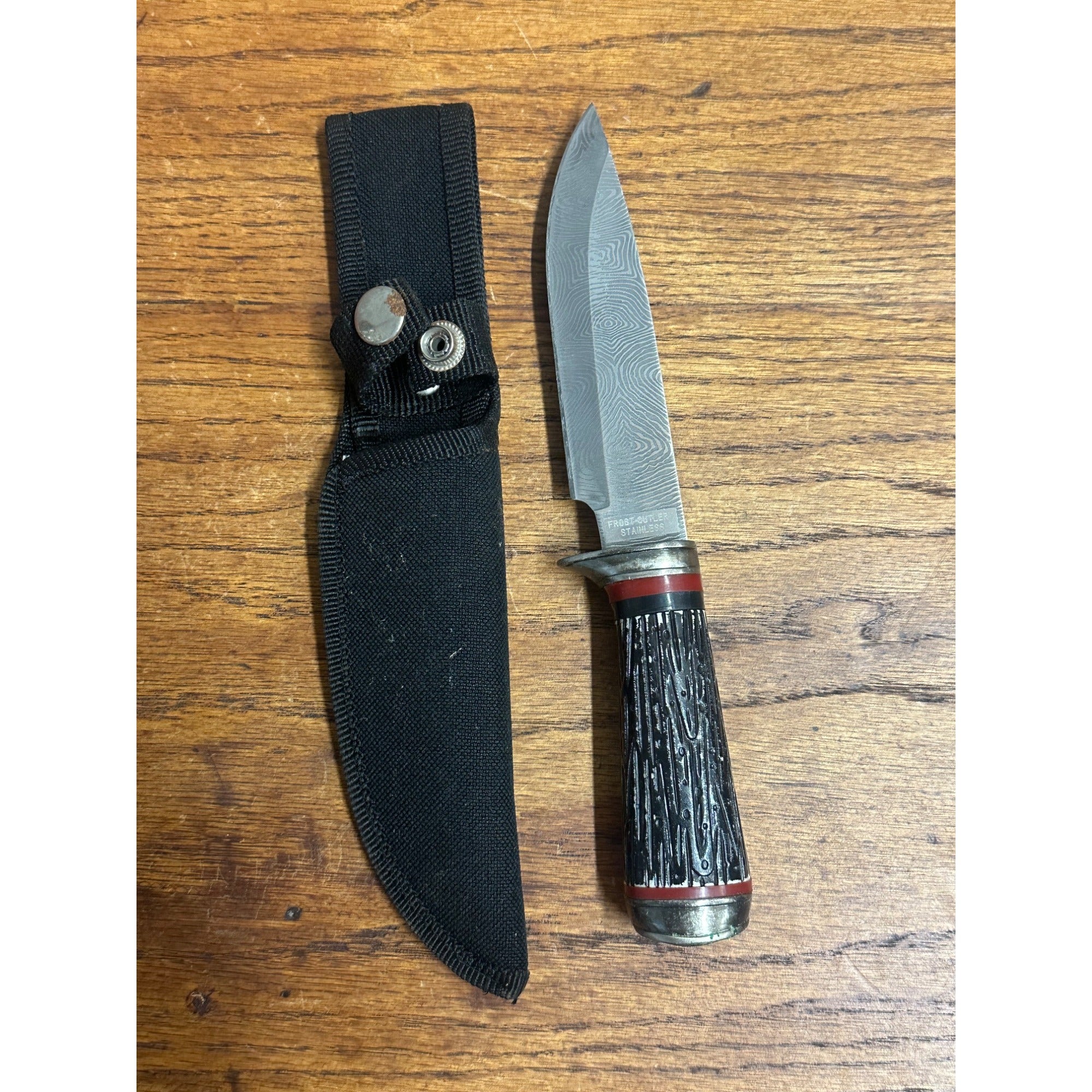 Frost Cutlery 9" Fixed Blade Hunting Knife-Stag Handle With Sheath