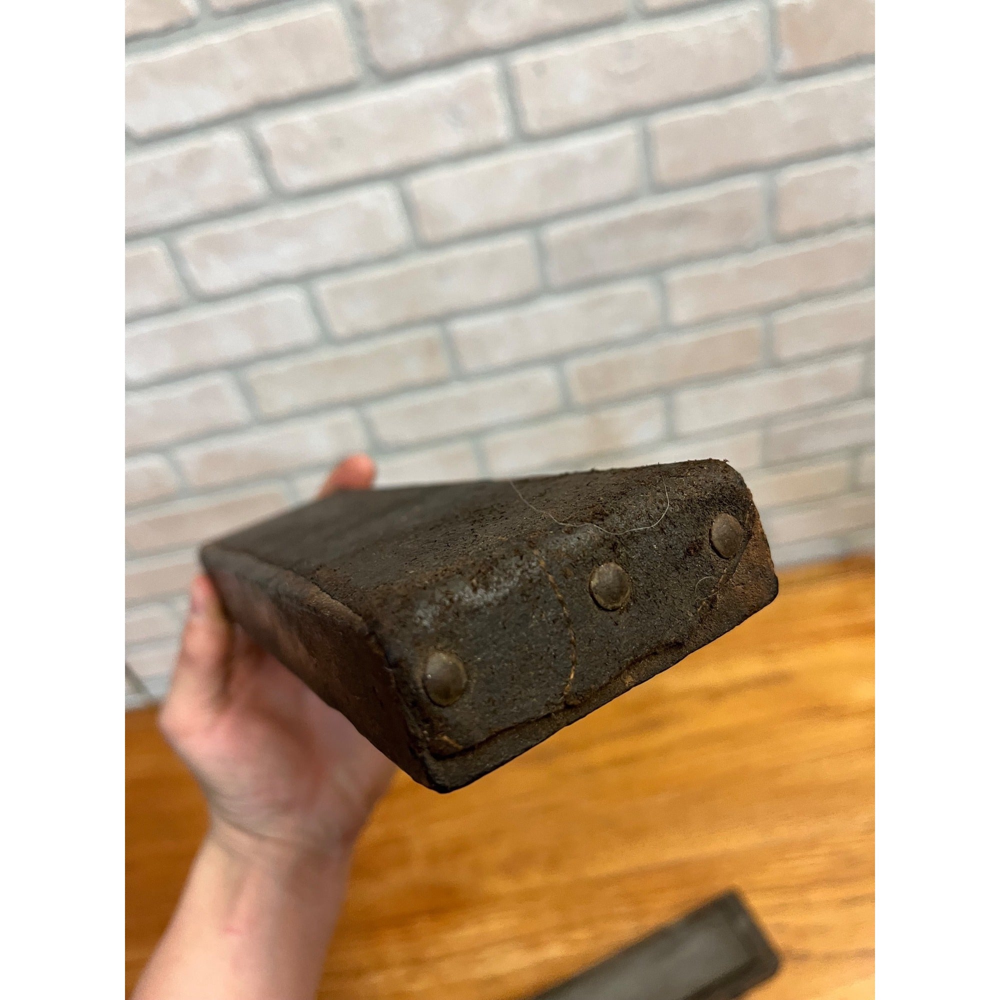 Antique Oilstone Sharpening Stone Wood Box Case Tool Primitive Hone Carpenter