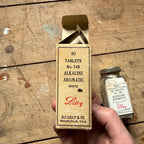 Antique Eli Lilly Alkaline Aromatic Tablets Bottle Box Spanish Export Pharmacy