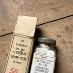Antique Eli Lilly Alkaline Aromatic Tablets Bottle Box Spanish Export Pharmacy