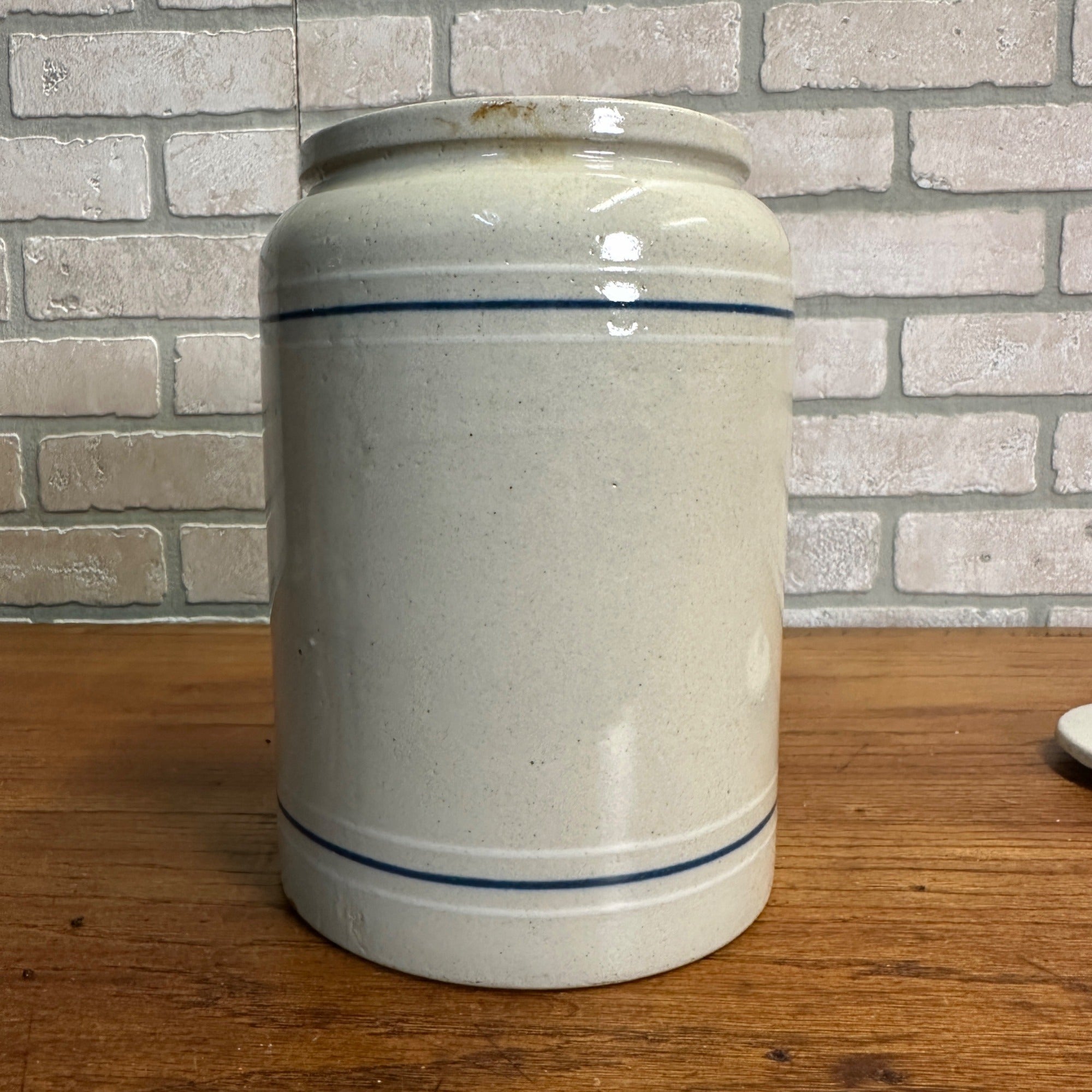 Original Keller's Inks & Glue Advertising Stoneware Jar Antique Detroit Michigan