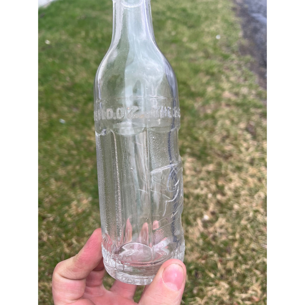 Vintage 1930s Graf's Beaverages Embossed Art Deco Soda Bottle Milwaukee Wis WI