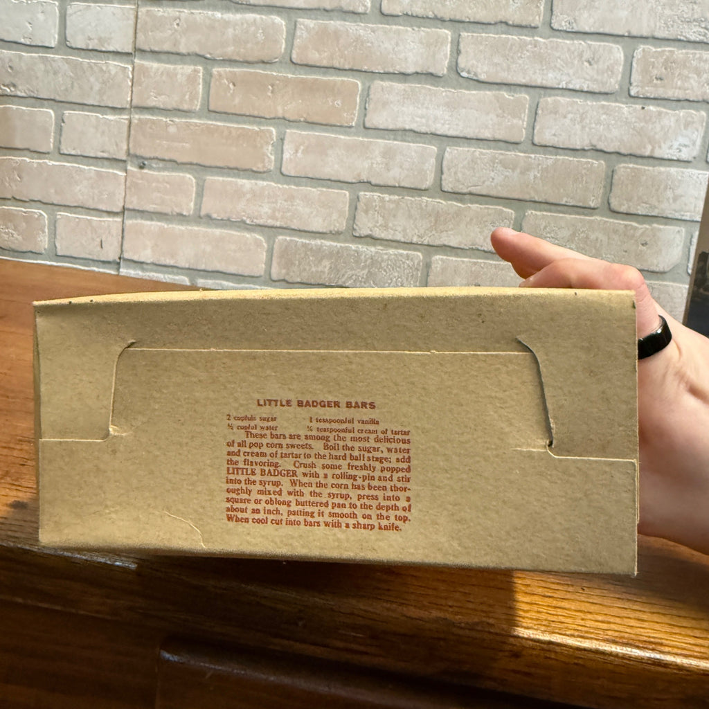 Scarce Little Badger Popcorn Box Advertising Waterloo Wis