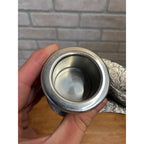 Vintage Fox Hunting Theme Pewter Metal Inkwell or Desk Accessory
