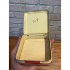 Vintage Sentinel Utility First Aid Kit Tin Metal Medical Emergency Box Empty
