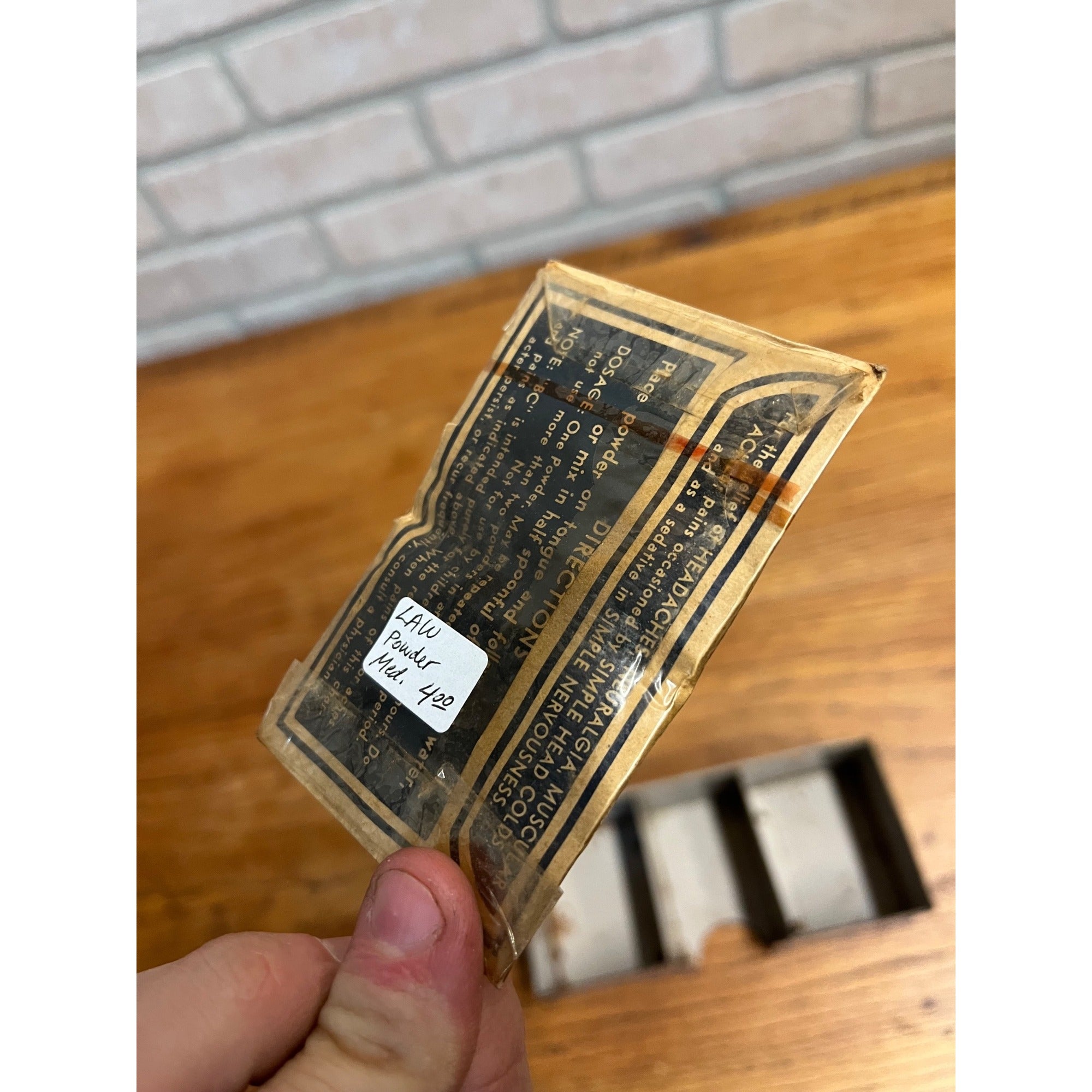 Vintage BC Aspirin Metal Tin Store Display Sign Headache Neuralgia Advertising