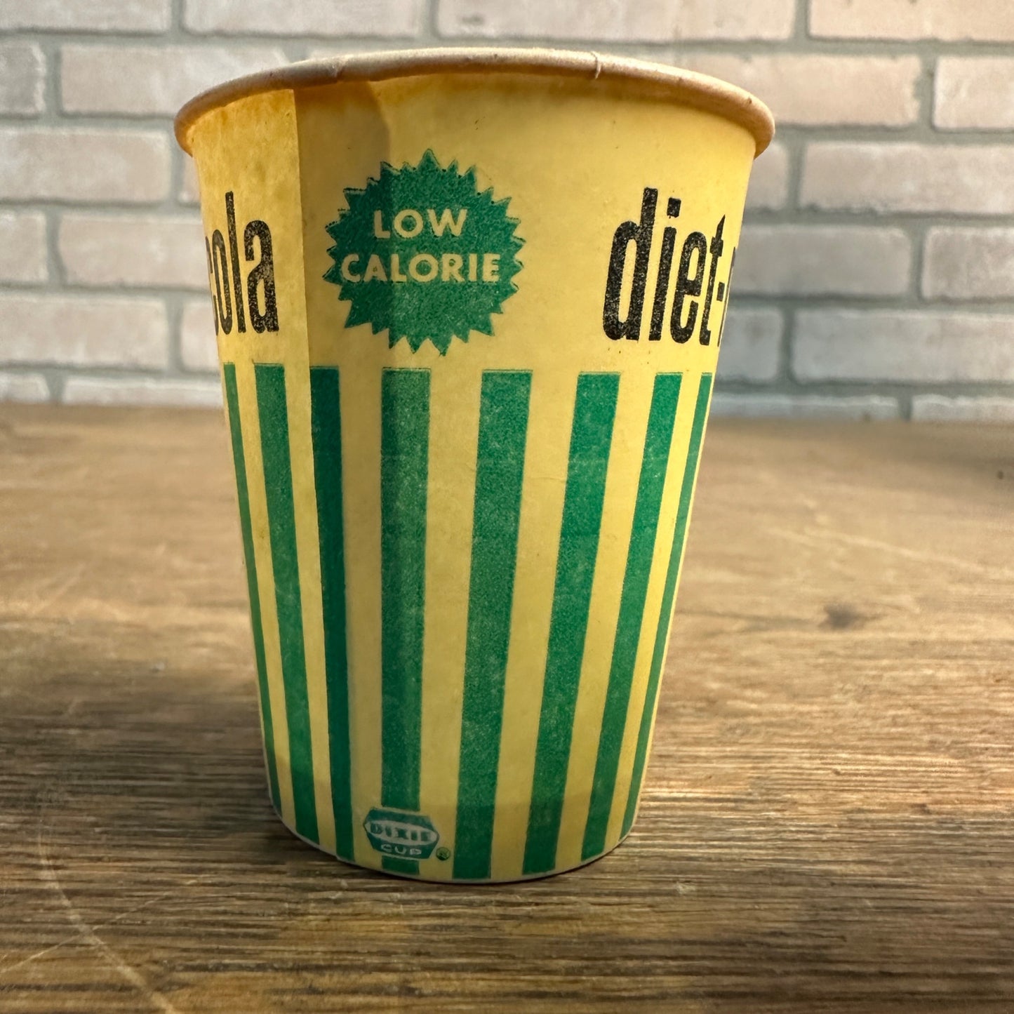 Vintage Diet-rite Cola  Yellow Sample Soda Paper Wax Promotional Cup