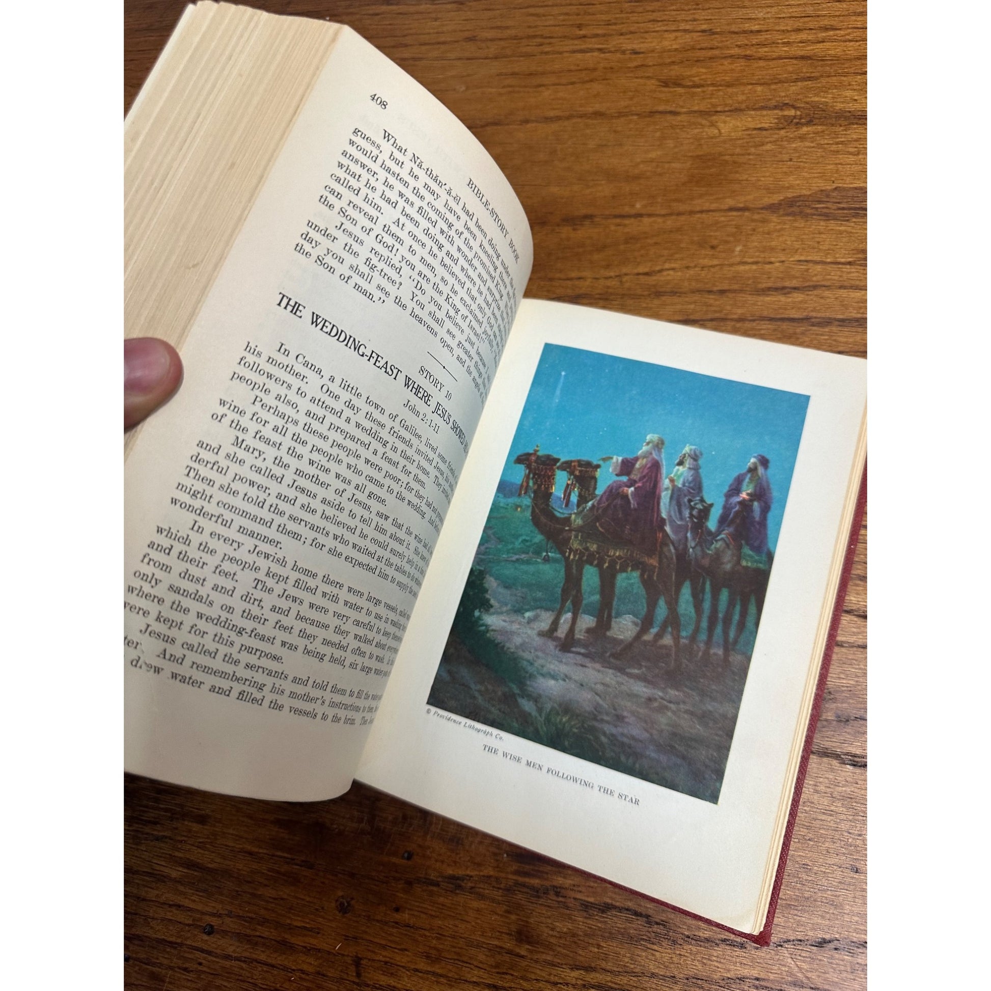 1938 Egermeier's Bible Story Book Illustrated Hardcover Book Catholic Religious Vintage