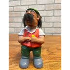 Vintage Heico Rubber Bobblehead Bartender Western Germany Tagged 6.5"