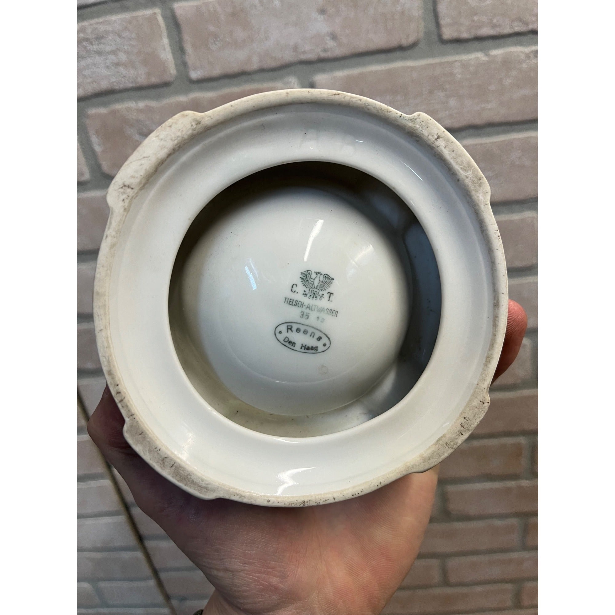 Schade & Buysing Advertsing Liquor Ashtray Dutch Germany Gin Anchor Brandy Cognac