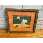 RARE Antique c.1905 Halloween Framed Litho Print "Boogie Man" by J.J. Austen