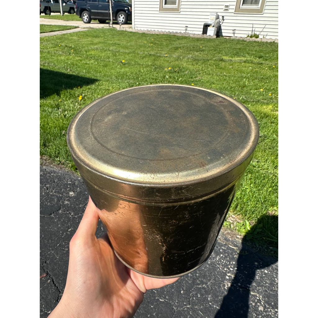 Vintage Gridleys Cottage Cheese Tin 5Lb Milwaukee Wisconsin Kitchen Advertising
