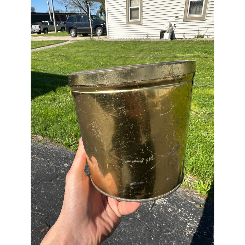 Vintage Gridleys Cottage Cheese Tin 5Lb Milwaukee Wisconsin Kitchen Advertising