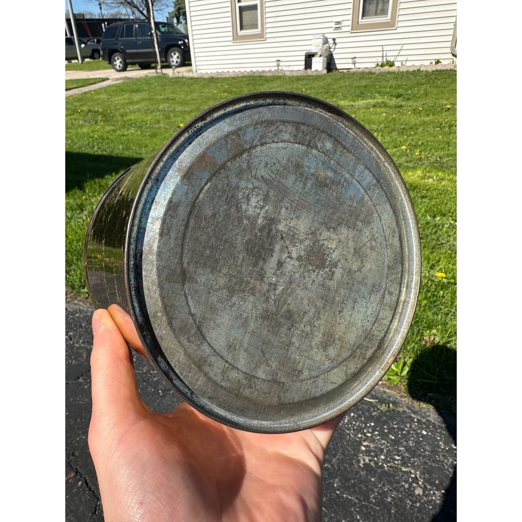 Vintage Gridleys Cottage Cheese Tin 5Lb Milwaukee Wisconsin Kitchen Advertising