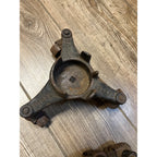 Antique Lot (3) Cast Iron 3 Wheel Swivel Caster Stove Movers Dolly Harper Stove+