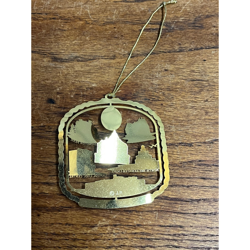 Manitowoc, WI - Downtown Landmarks Ornament - Lighthouse, Museums, Courthouse, +