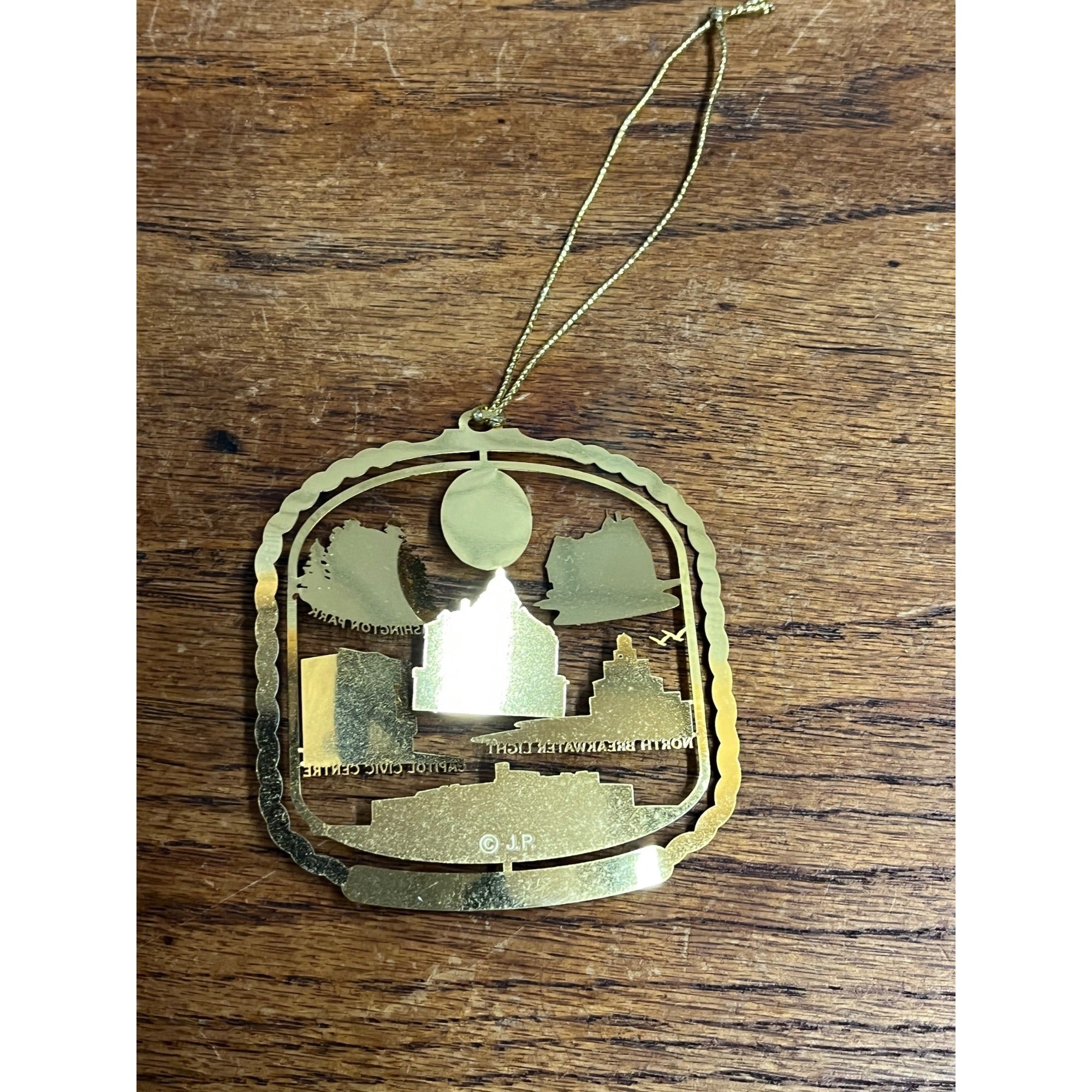 Manitowoc, WI - Downtown Landmarks Ornament - Lighthouse, Museums, Courthouse, +