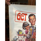 Original Vintage 1960s Get Smart NBC TV Show Promo Poster 21" x 24" Don Adams JACK DAVIS