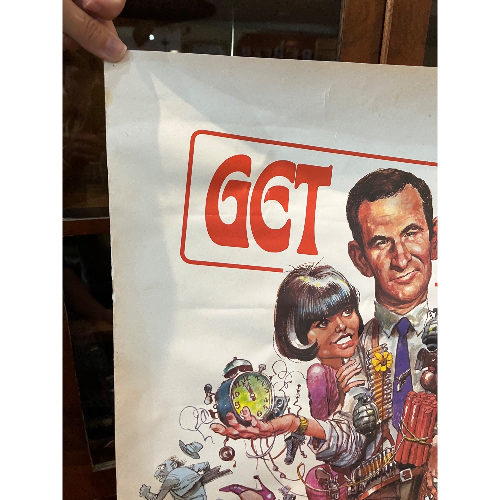 Original Vintage 1960s Get Smart NBC TV Show Promo Poster 21" x 24" Don Adams JACK DAVIS