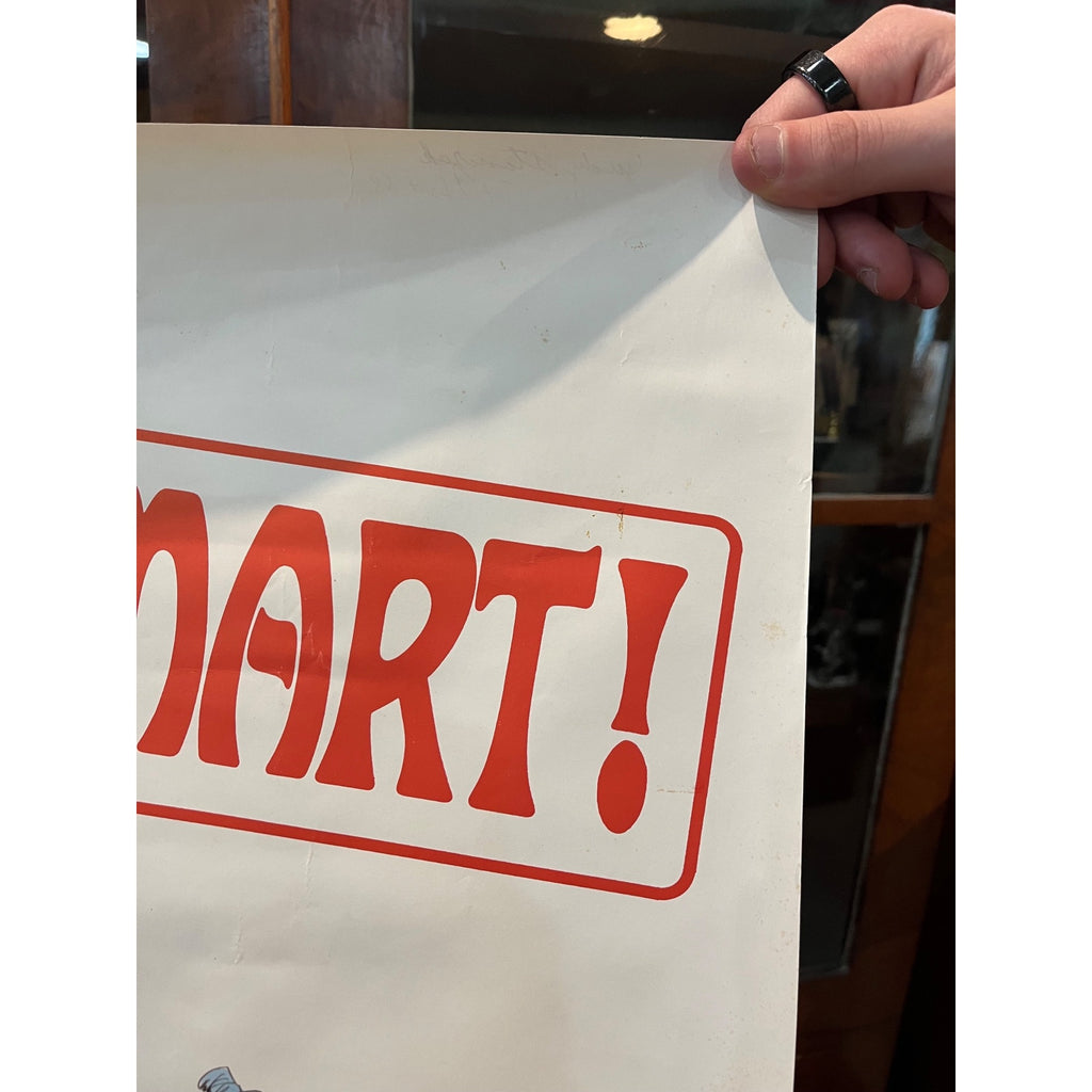 Original Vintage 1960s Get Smart NBC TV Show Promo Poster 21" x 24" Don Adams JACK DAVIS
