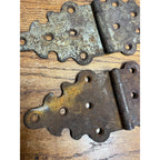 Antique Vintage Pair Archetcutural Slavage Steel Hinges Barn Door Industrial 8x4