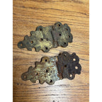 Antique Vintage Pair Archetcutural Slavage Steel Hinges Barn Door Industrial 8x4