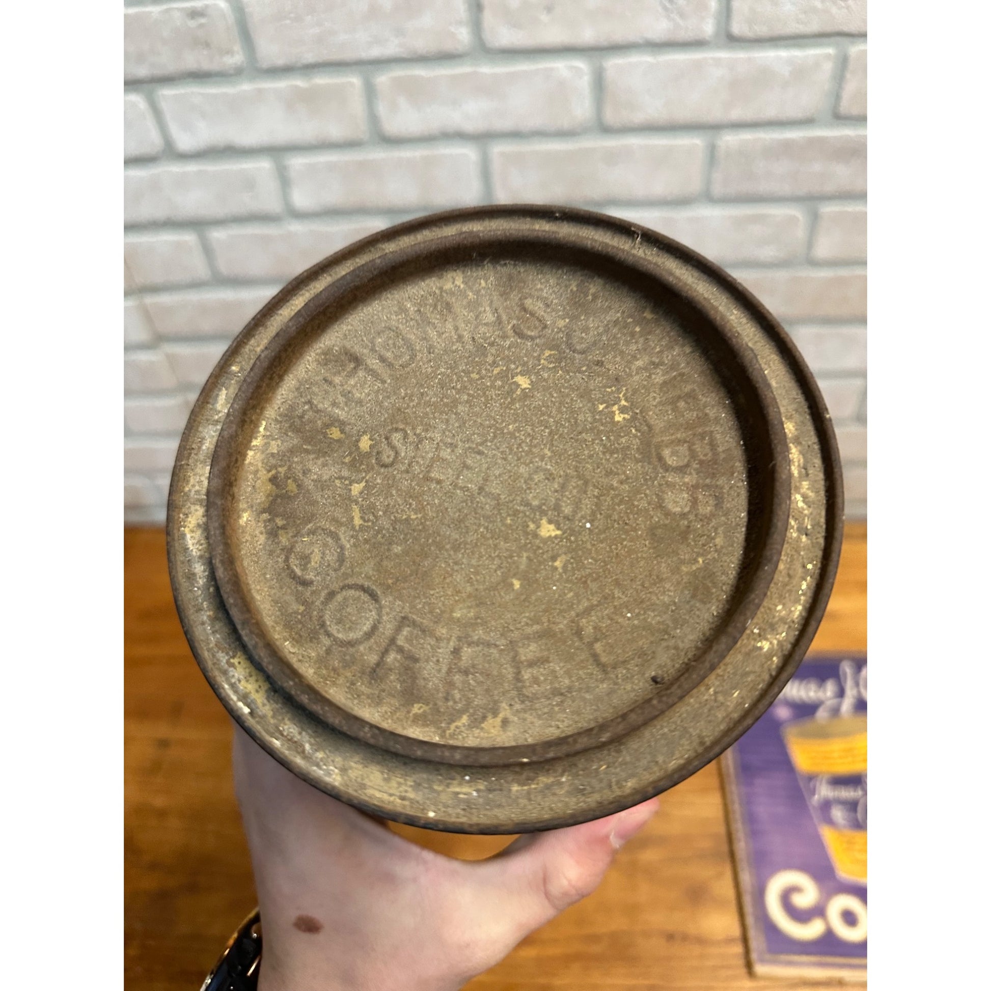 Vintage 1920s Thomas J. Webb Coffee Advertising Tin & Cardboard Sign Chicago
