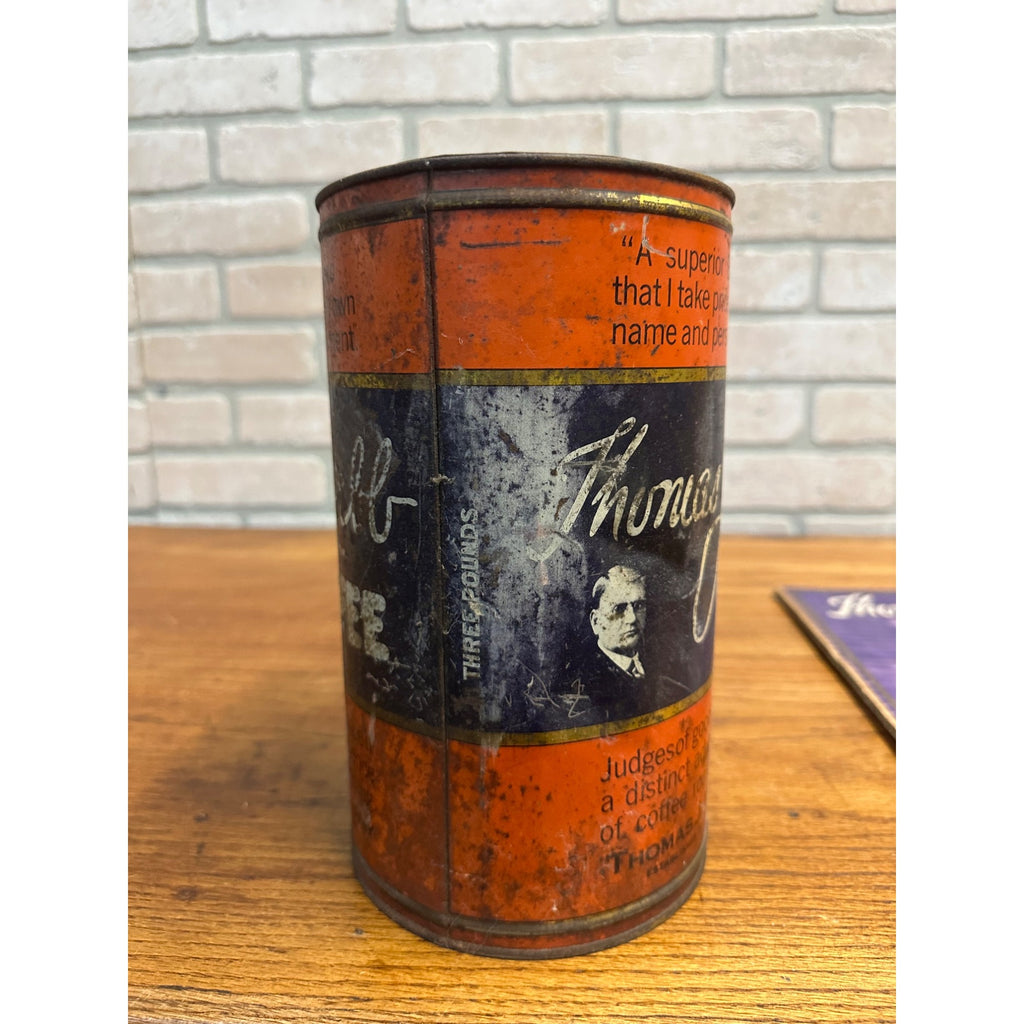 Vintage 1920s Thomas J. Webb Coffee Advertising Tin & Cardboard Sign Chicago