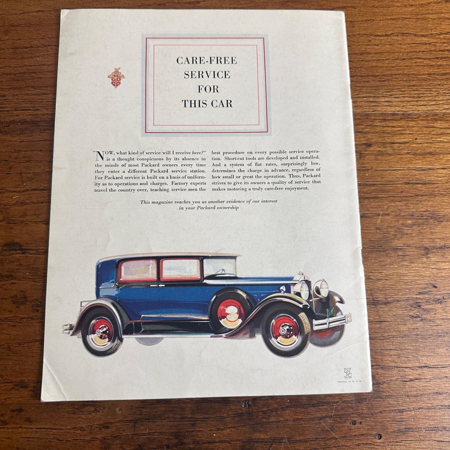 Vintage The Packard Magazine Fall 1929 Magazine Booklet Dealership Promo