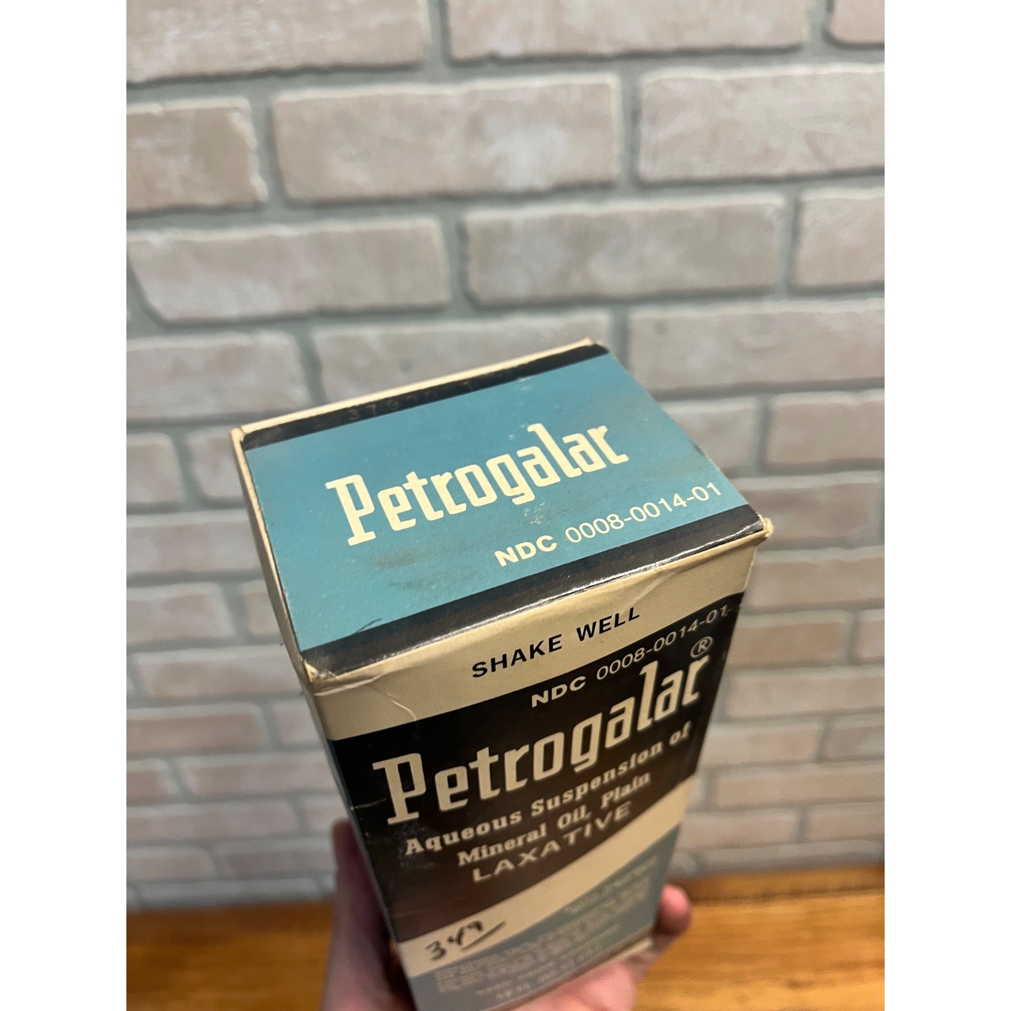 Petrogalar Mineral Oil Plain Laxative Glass Bottle w Box Sealed Medicine