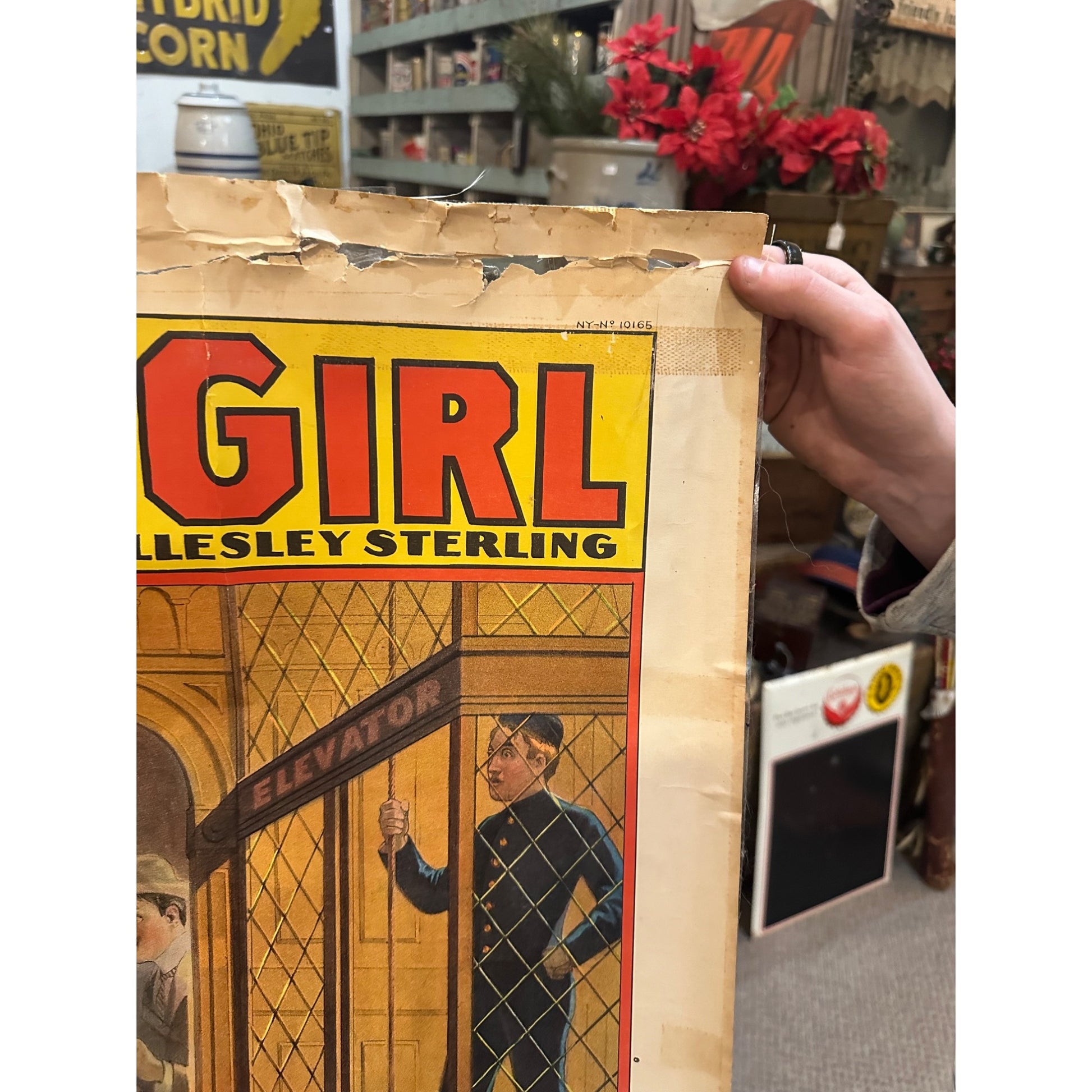 RARE Original Vintage 1900s Only a Shop Girl Movie Broadway Film Theatre Posters
