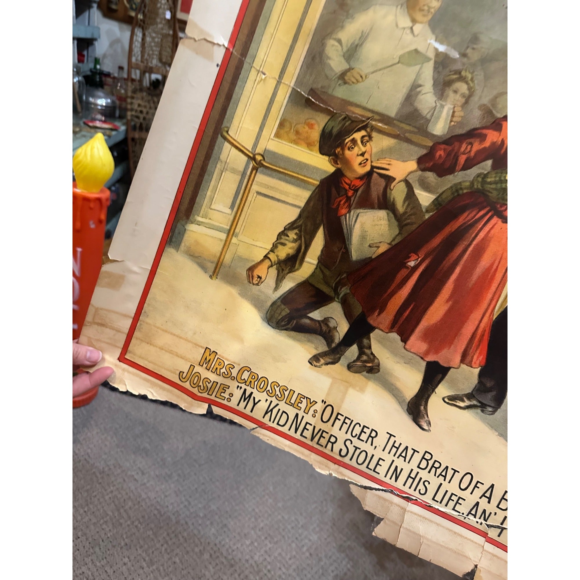 RARE Original Vintage 1900s Only a Shop Girl Movie Broadway Film Theatre Posters
