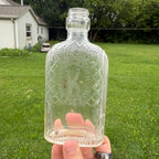 Vintage Samuel Kunin & Sons Whiskey Liquor Glass Bottle Half Pint Chicago Embossed