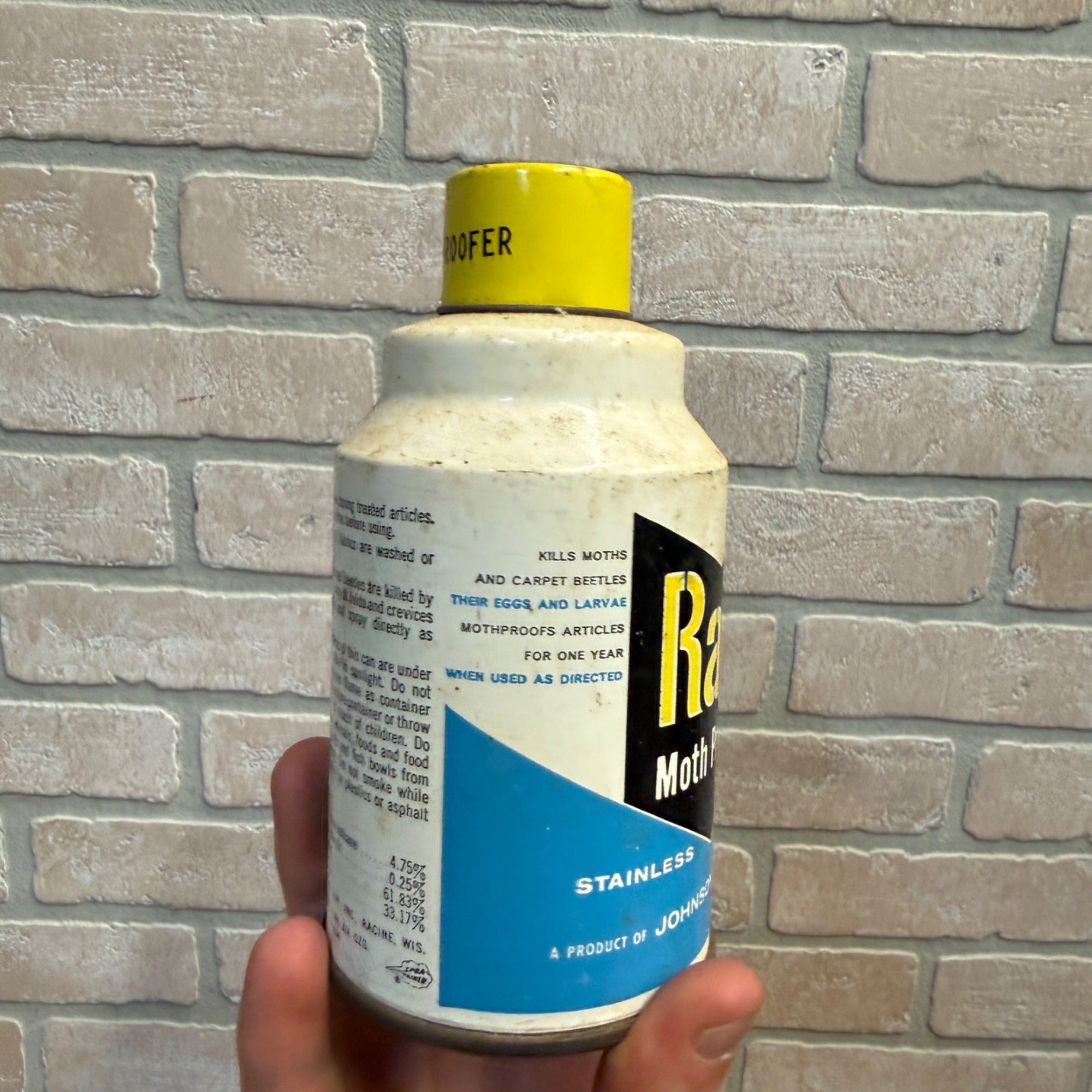 Vintage Raid Moth Proofer Spray Can Partially Full