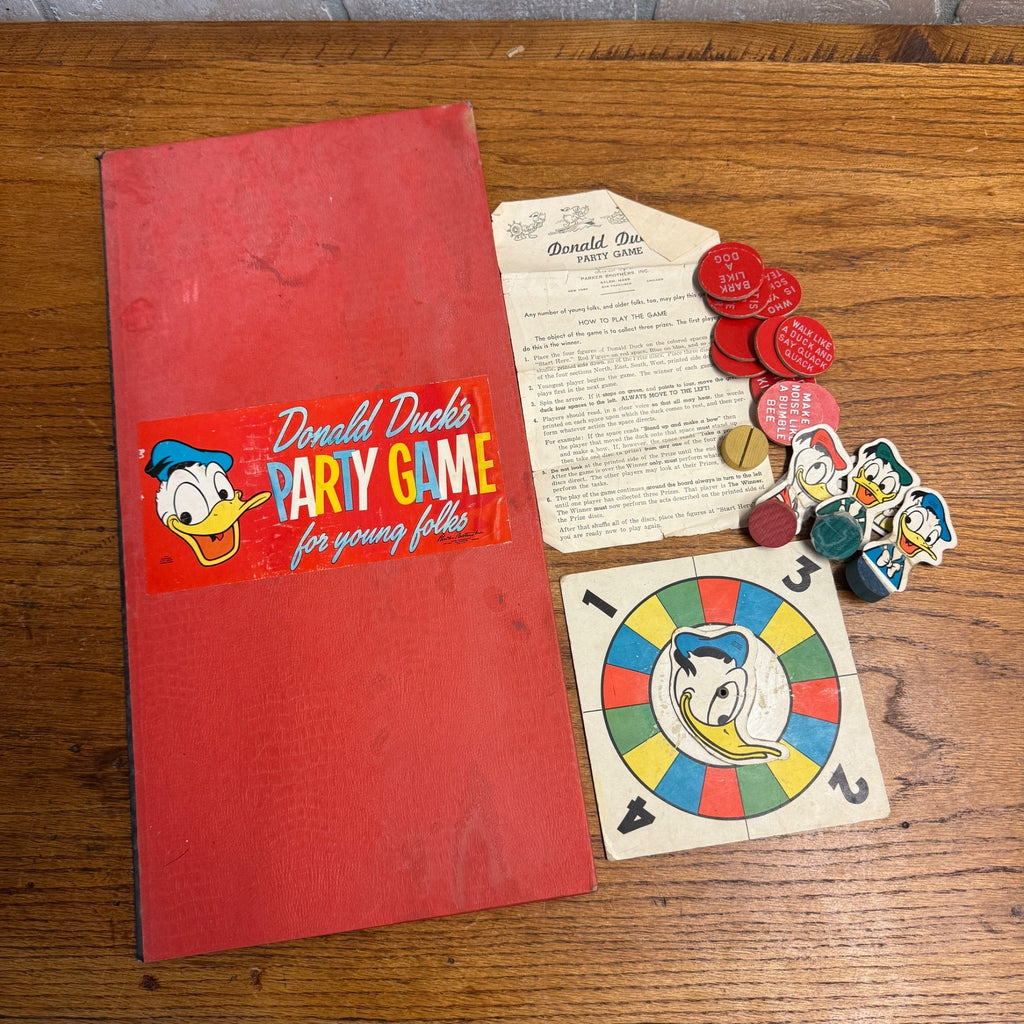 Vintage 1938 Parker Brothers Walt Disney's Donald Duck's Party Game - No Box